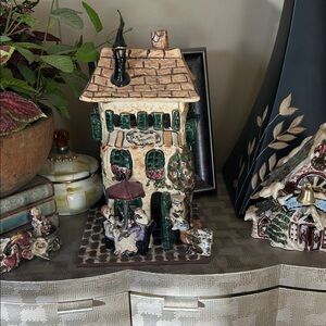 Charming Ceramic House Figurine